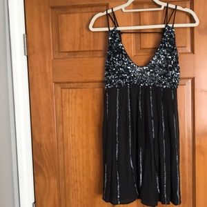 Free People Glitter Girl Mini Slip Dress